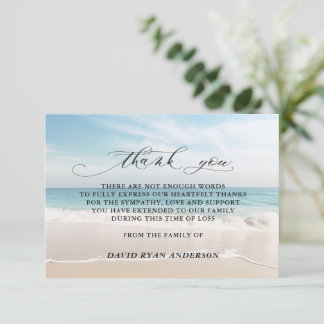Charm Beach Ocean View Foto in Love Memory Dankeskarte