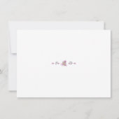 Charm Blush Magnolia Blume Hochzeitkalligraphie Save The Date (Rückseite)