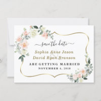 Charm Blush White Blume Hochzeitkalligraphie
