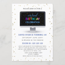 Charm Boy Colorful Virtual Geburtstagsfeier