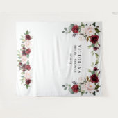 Charm Burgundy Blume Brautparty Foto Prop Wandteppich (Vorderseite (Horizontal))