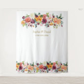 Charm Burgundy Blush Foto Stand Hintergrund Wandteppich (Vorderseite)