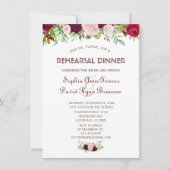 Charm Burgundy Marsala Probe Dinner Einladung (Vorderseite)