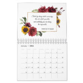 Charm Burgundy Sonnenblumen Inspiration Zitat 2020 Kalender (Jan 2026)