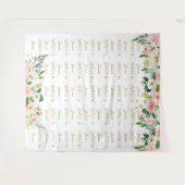 Charm Bush Blume Sweet 16 Step & Repeat Hintergrun Wandteppich (Vorderseite (Horizontal))