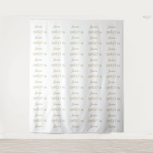 Charm Bush Blume Sweet 16 Step & Repeat Hintergrun Wandteppich (Vorderseite)