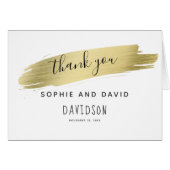 Charm Calligraphy Gold Stroke Vielen Dank (Vorderseite (Horizontal))