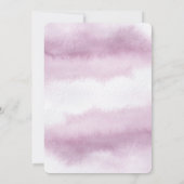 Charm Calligraphy Pink Watercolor Brautparty Einladung (Rückseite)