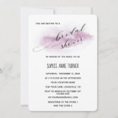 Charm Calligraphy Pink Watercolor Brautparty Einladung (Vorderseite)