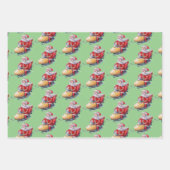 Charm Christmas Truck Elf Caroling Santa Sleigh Geschenkpapier Set (Vorderseite 2)