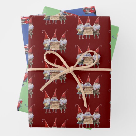 Charm Christmas Truck Elf Caroling Santa Sleigh Geschenkpapier Set (Beispiel)