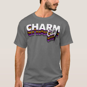 Charm City Baltimore City Pride Retro-Schrift T-Shirt