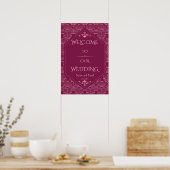 Charm Cooper Great Gatsby Wedding Willkommenszeich Poster (Küche)