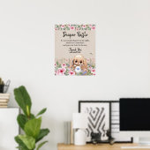 Charm Diaper Raffle Sign Baby Duster Poster (Heimbüro)