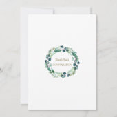 Charm Eukalyptus Foliage Cross Boy Bestätigung Einladung (Rückseite)