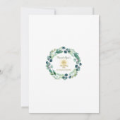 Charm Eukalyptus Foliage Kreuz 1. Heilige Kommune Einladung (Rückseite)