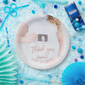 Charm Foto Baby Dusche Rose Gold Vielen Dank Pappteller (Party)