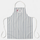 Charm Französischer Bauernhof Blau und Weiß Streif Schürze (Vorderseite)