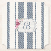 Charm Französischer Bauernhof Blau und Weiß Streif Untersetzer (Vorderseite)