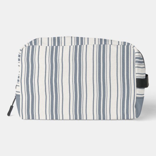 Charm Französischer Bauernhof Blau und Weiß Streif Waschbeutel (Rückseite)