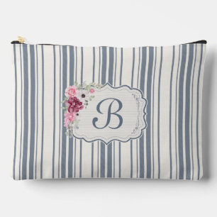 Charm Französischer Bauernhof Blau und Weiß Streif Zubehörtasche