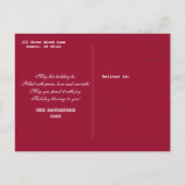 Charm Frohe Weihnachten Glück Neujahr Pine Foto Einladungspostkarte (Rückseite)