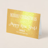 Charm Frohe Weihnachten glücklich Neujahr Familie Folienkarte (Vorderseite)