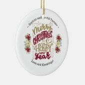 Charm Frory Christmas Happy New Year Typografie Keramik Ornament (Rechts)