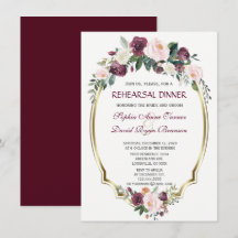 Charm Gold Burgund Blush Probe Dinner