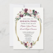 Charm Gold Burgund Blush Probe Dinner Einladung (Vorderseite)