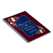 Charm Gold Glitzer Blush Floral Wedding Planner Notizblock (Rechte Seite)