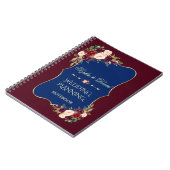 Charm Gold Glitzer Blush Floral Wedding Planner Notizblock (Linke Seite)