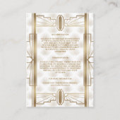 Charm Gold Great Gatsby Art Deco Hochzeit Details Begleitkarte (Vorderseite)