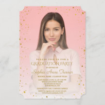 Charm Gold Sparkle Confetti Foto Graduation Party
