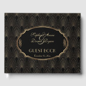 Charm Great Gatsby 20s Art Déco Hochzeit Gästebuch (Vorderseite)