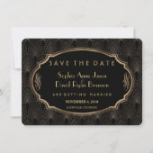 Charm Great Gatsby 20s Art Deco Save the Date (Vorderseite)