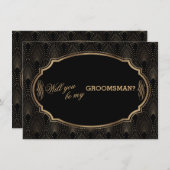 Charm Great Gatsby Art Deco Wedding TRAUZEUGE Einladung (Vorne/Hinten)