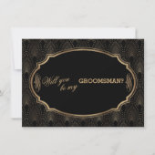Charm Great Gatsby Art Deco Wedding TRAUZEUGE Einladung (Vorderseite)