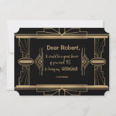 Charm Great Gatsby WIRD SIE MEIN TRAUZEUGE SEIN Einladung (Rückseite)