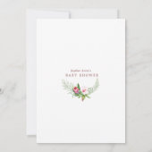 Charm Hummingbird Tropical Blume Baby in Bloom Einladung (Rückseite)