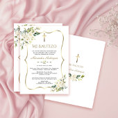 Charm Invitacion De Bautizo Con Flores Taufe Einladung
