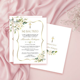 Charm Invitacion De Bautizo Con Flores Taufe Einladung