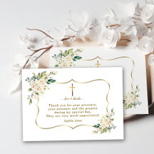 Charm Invitation de Bautizo Con Flores Taufe