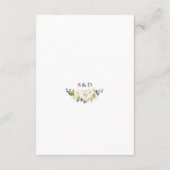 Charm Ivory Cream Blume Antler Hochzeitdetails Begleitkarte (Rückseite)