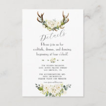 Charm Ivory Cream Blume Antler Hochzeitdetails