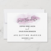 Charm Kalligrafie Pink Wasserfarbe Save the Date (Vorderseite)