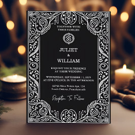 Charm keltisch Nordic Mittelalter Scroll Einladung