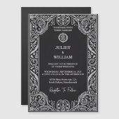 Charm keltisch Nordic Mittelalter Scroll Magneteinladung (Vorne/Hinten)