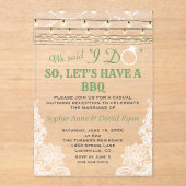 Charm Lace String Leuchten nach der GRILLEN Acryleinladungen (Vorderseite)