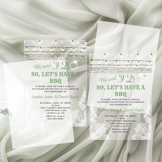 Charm Lace String Leuchten nach der GRILLEN Acryleinladungen